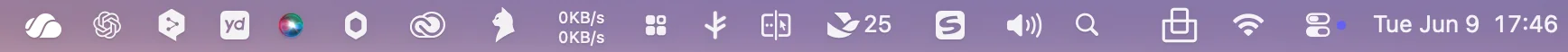 Tuck range les icônes de la barre des menus Apple · macOS 14–26